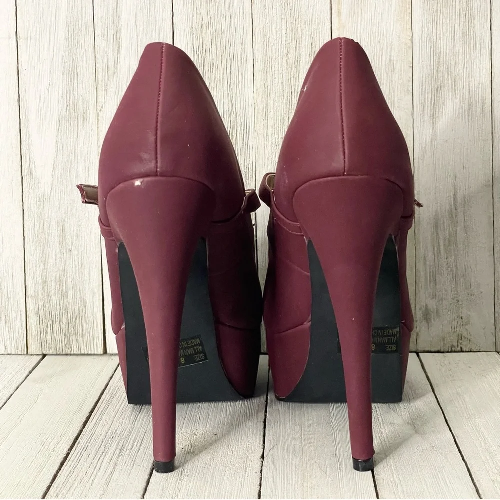 CHARLOTTE RUSSE Platform Stiletto Mary Jane Shoes - Picture 2 of 11